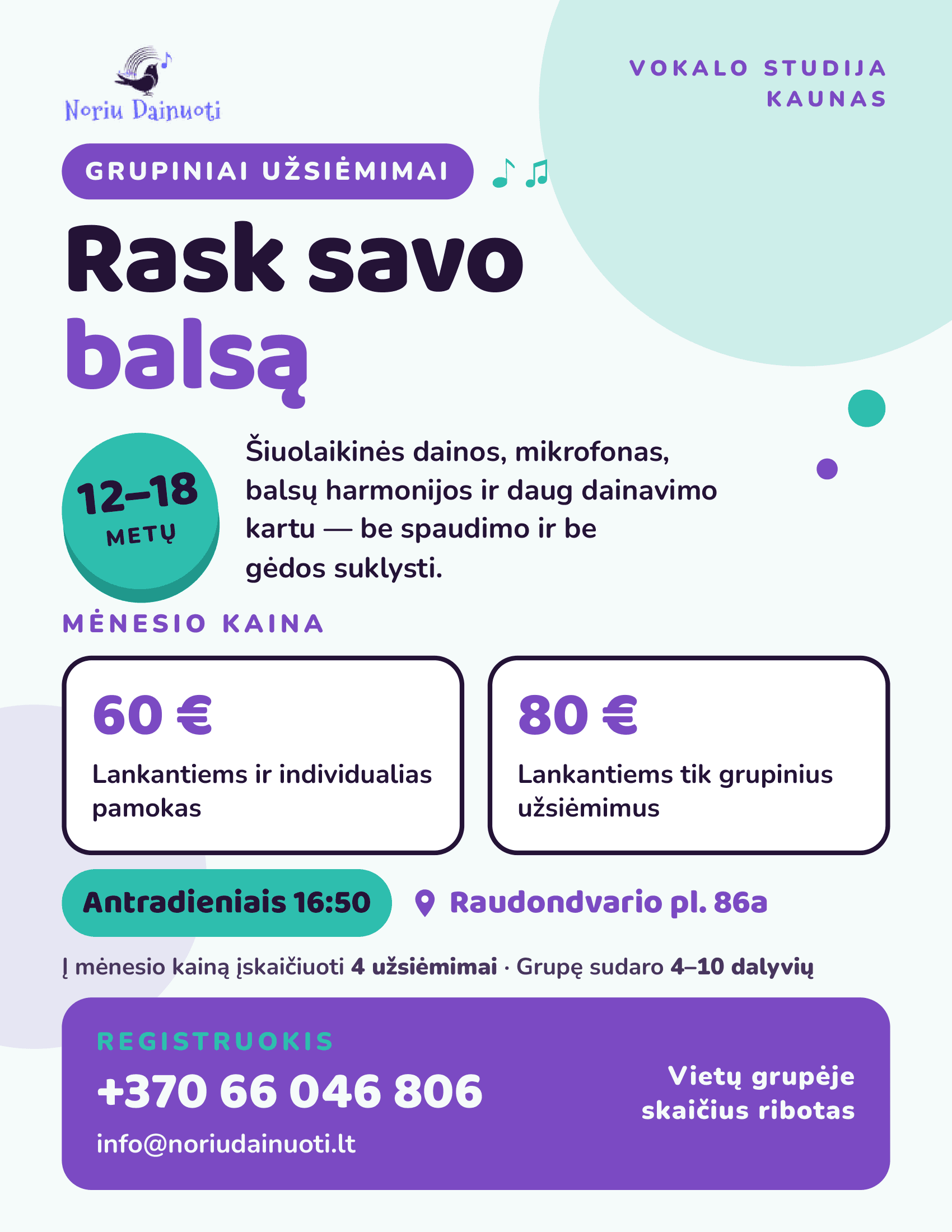 Paaugliai grupės skrajutė